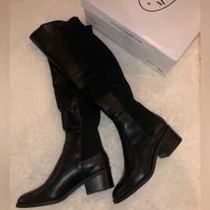 Steve Madden Graphite Black Knee-High Boots